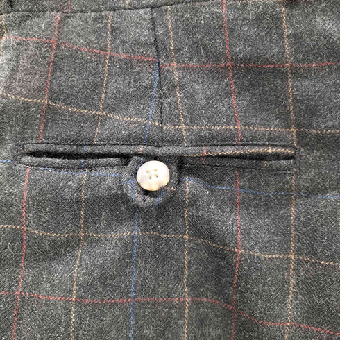 ランズエンド LANDS END TALON ZIP チェック柄スラックス メンズ