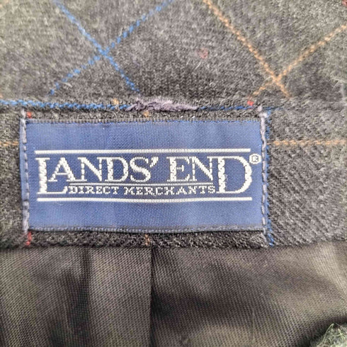 ランズエンド LANDS END TALON ZIP チェック柄スラックス メンズ