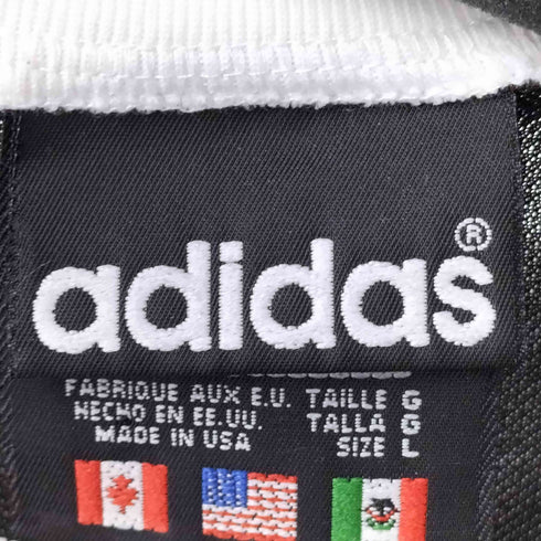 アディダス adidas 80S ロゴ刺繍 サイドライン ゲームシャツ メンズ JPN:L