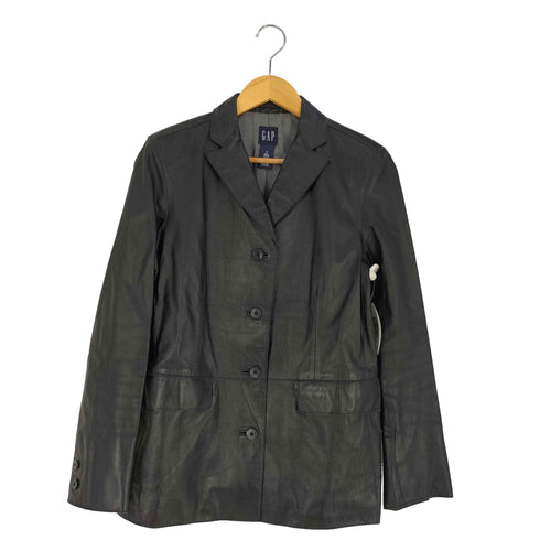 ギャップ Gap OLD GAP オールドギャップ レザー 4B テーラードジャケット レディース import:M