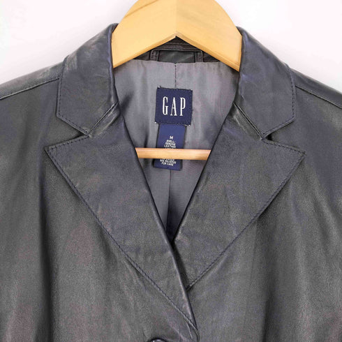 ギャップ Gap OLD GAP オールドギャップ レザー 4B テーラードジャケット レディース import:M