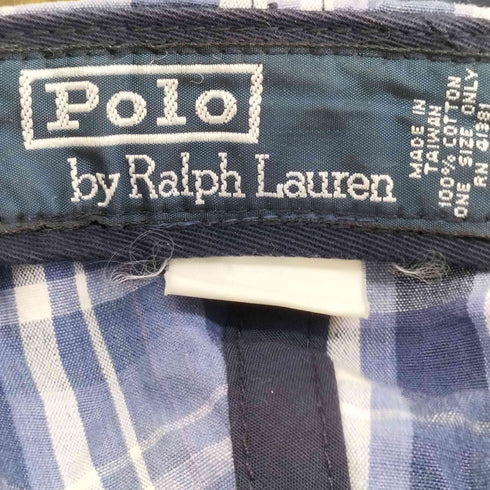 ポロバイラルフローレン Polo by RALPH LAUREN 90S スモールポニー刺繍 マドラスチェック キャップ メンズ