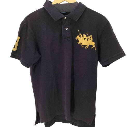 ポロバイラルフローレン Polo by RALPH LAUREN CUSTOM FIT フロント刺繍 S/S ポロシャツ メンズ import:M
