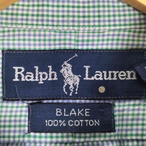 ラルフローレン RALPH LAUREN BLAKE チェック ポニー刺繍 コットン ボタンダウンシャツ メンズ import:XL