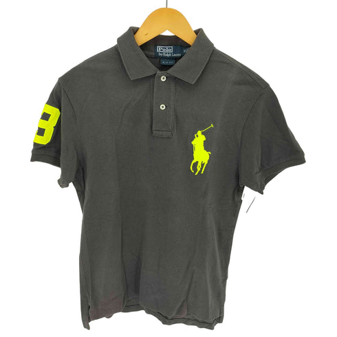 ポロバイラルフローレン Polo by RALPH LAUREN SLIM FIT ビッグポニー刺繍 鹿の子ポロシャツ メンズ import:M