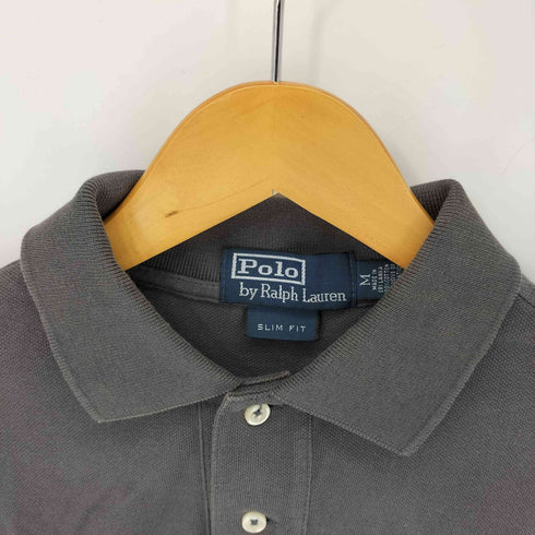 ポロバイラルフローレン Polo by RALPH LAUREN SLIM FIT ビッグポニー刺繍 鹿の子ポロシャツ メンズ import:M