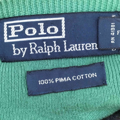 ポロバイラルフローレン Polo by RALPH LAUREN 90S スモールポニー刺繍 Vネック コットンニット メンズ JPN:XXL