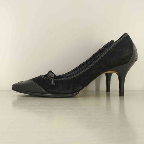 コールハーン COLE HAAN パイソン柄 ストラップ ヒールパンプス レディース 6½B