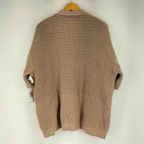 ザラ ZARA クロシェニット ポロシャツ メンズ US L