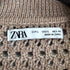ザラ ZARA クロシェニット ポロシャツ メンズ US L