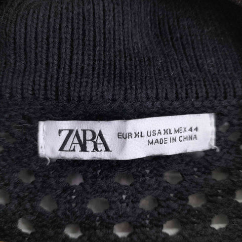 ザラ ZARA クロシェニットポロ メンズ US XL