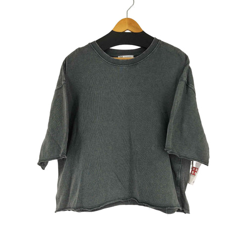ザラ ZARA SHORT SLEEVE RIB PLUSH SWEATSHIRT レディース US L