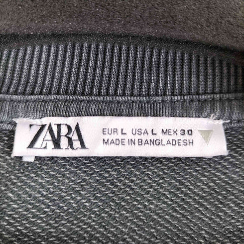 ザラ ZARA SHORT SLEEVE RIB PLUSH SWEATSHIRT レディース US L