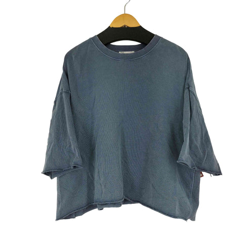 ザラ ZARA SHORT SLEEVE RIB PLUSH SWEATSHIRT レディース US L