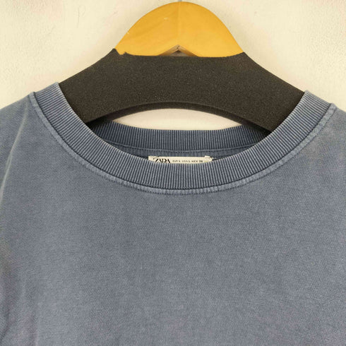 ザラ ZARA SHORT SLEEVE RIB PLUSH SWEATSHIRT レディース US L