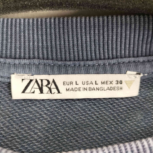 ザラ ZARA SHORT SLEEVE RIB PLUSH SWEATSHIRT レディース US L