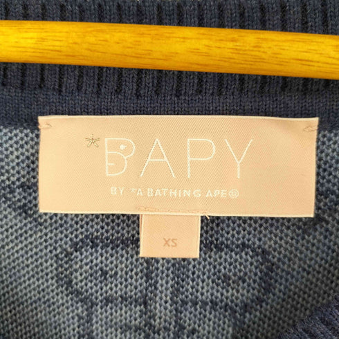 アベイシングエイプ A BATHING APE BAPY MONOGRAM KNIT VEST レディース import:XS