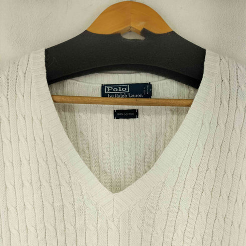 ポロバイラルフローレン Polo by RALPH LAUREN ポニー刺繍 ケーブルニットベスト メンズ XL