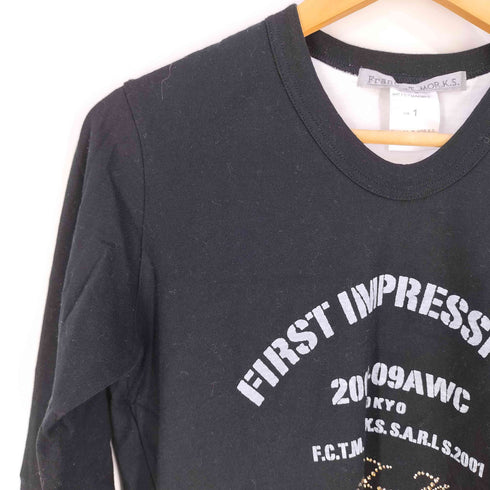 フランシストモークス FranCisT_MOR.K.S ロゴ ラインストーン プリント ロングスリーブTシャツ メンズ JPN:1