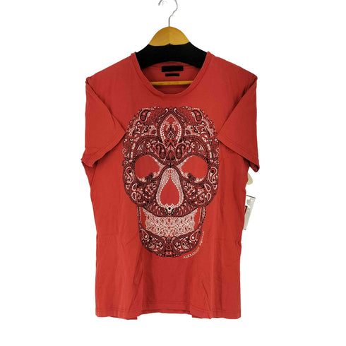 アレキサンダーマックイーン Alexander McQueen ペイズリースカル クルーネックTシャツ メンズ