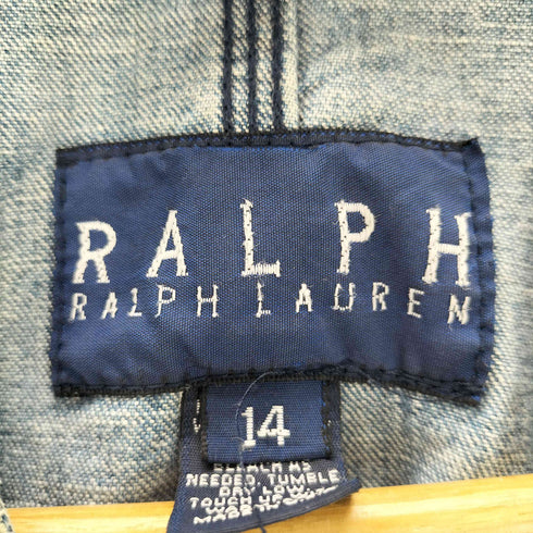 ラルフローレン RALPH LAUREN 90S USA製 バンドカラー デニムカバーオール メンズ 14