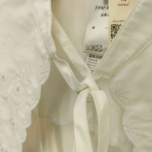 PATOU Embroidered poplin collar エンブロイダリー ポプリン カラー レディース TU