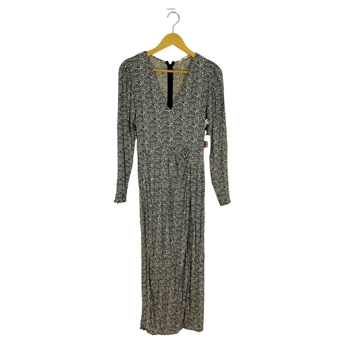 ザラ ZARA PRINTED MIDI DRESS 総柄 ギャザー ワンピース レディース import:S