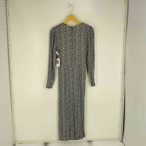ザラ ZARA PRINTED MIDI DRESS 総柄 ギャザー ワンピース レディース import:S