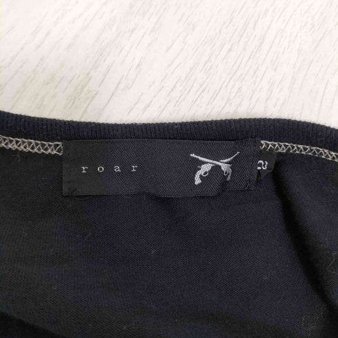 ロアー roar 安全ピン ラインストーン 装飾 ロングスリーブTシャツ メンズ JPN:2