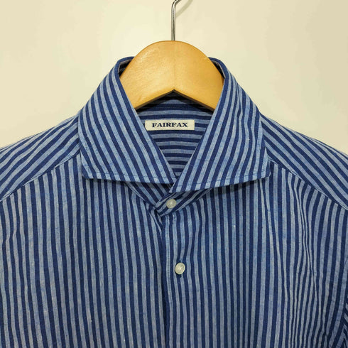フェアファクス FAIRFAX ストライプ柄 コットンリネン ロングスリーブシャツ メンズ JPN:M