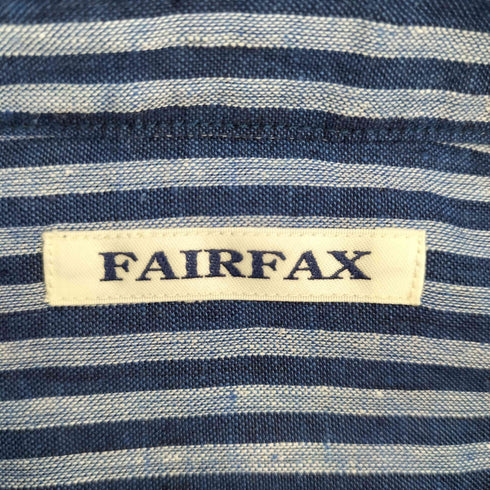 フェアファクス FAIRFAX ストライプ柄 コットンリネン ロングスリーブシャツ メンズ JPN:M