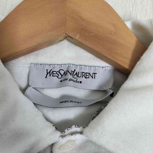 イヴサンローラン Yves Saint Laurent イタリア製 メタルロゴ タオル ポロシャツ メンズ import:S