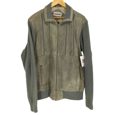 ロイヤルナイト Royal Knight OPTIジッパー ニットドッキング スエードレザージャケット メンズ JPN:XL