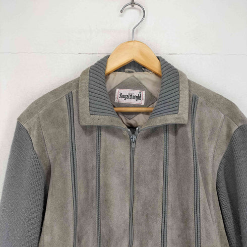 ロイヤルナイト Royal Knight OPTIジッパー ニットドッキング スエードレザージャケット メンズ JPN:XL