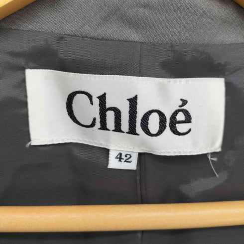 クロエ Chloe シルク100 ベルテッドコート レディース 42