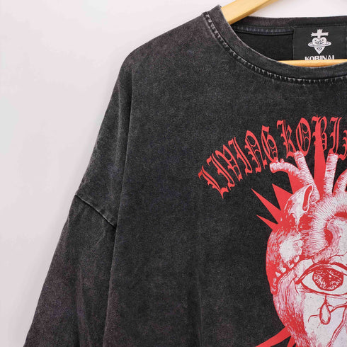 コビナイ KOBINAI ダメージ加工 Tシャツ 心臓 heart メンズ