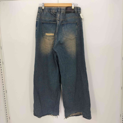 CHOIZE 地底人オンライン グランジクラッシュワイドデニムパンツ メンズ JPN:XL
