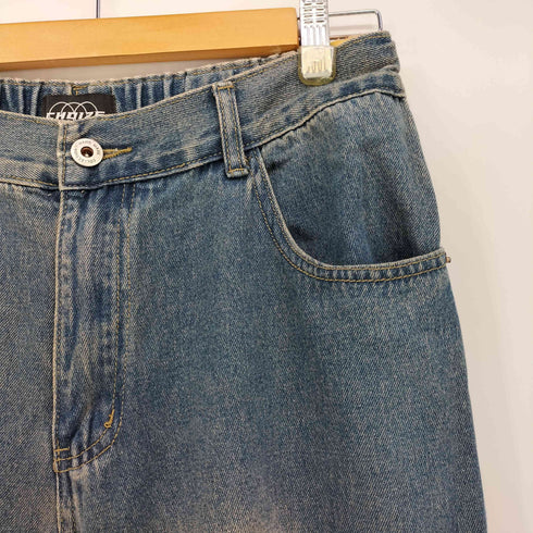 CHOIZE 地底人オンライン グランジクラッシュワイドデニムパンツ メンズ JPN:XL