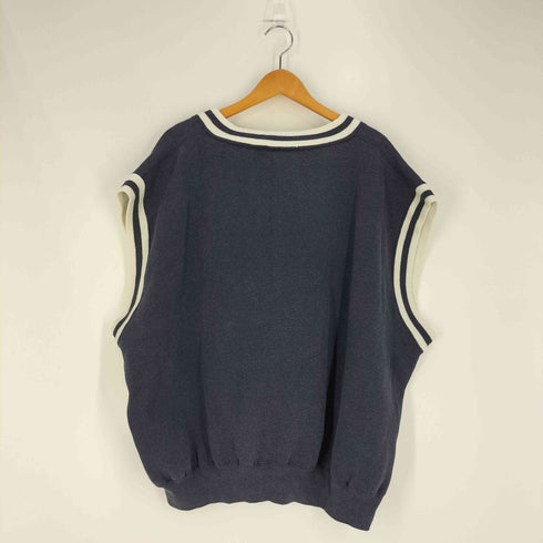 CRABLE SPORTSWEAR ロゴ刺繍 Vネック スウェットベスト メンズ XXL
