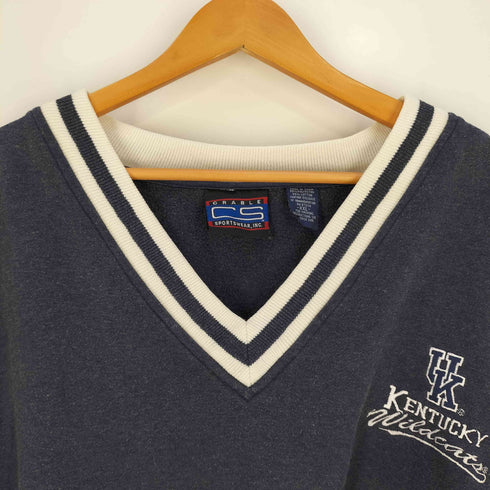 CRABLE SPORTSWEAR ロゴ刺繍 Vネック スウェットベスト メンズ XXL