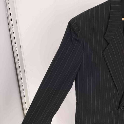 メンズティノラス MENS TENORAS 肩パッド ピンストライプ 2B テーラード ジャケット 2タック スラックス スーツ セットアップ メンズ L