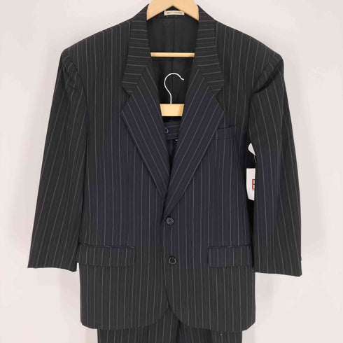 メンズティノラス MENS TENORAS 肩パッド ピンストライプ 2B テーラード ジャケット 2タック スラックス スーツ セットアップ メンズ L