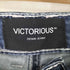 VICTORIOUS バックポケット 十字架アップリケ テーパードデニムパンツ メンズ 34×30