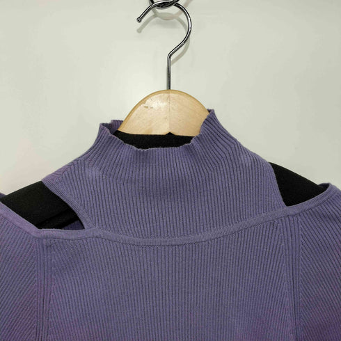 マーキュリーデュオ MERCURYDUO 23AW 2WAYアシメカットアウトリブニット レディース FREE