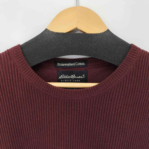 エディーバウアー Eddie Bauer 90S~00S STONEWASHED COTTON コットンニット メンズ import:L