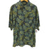 クラフトアンドバロー Croft&Barrow 90S MADE IN KOREA リーフ柄 レーヨンシャツ メンズ LT