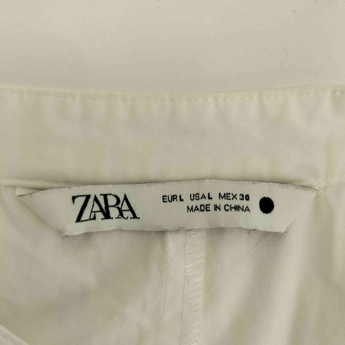 ザラ ZARA アシンメトリー ギャザーデザイン シャツ ブラウス レディース import:L