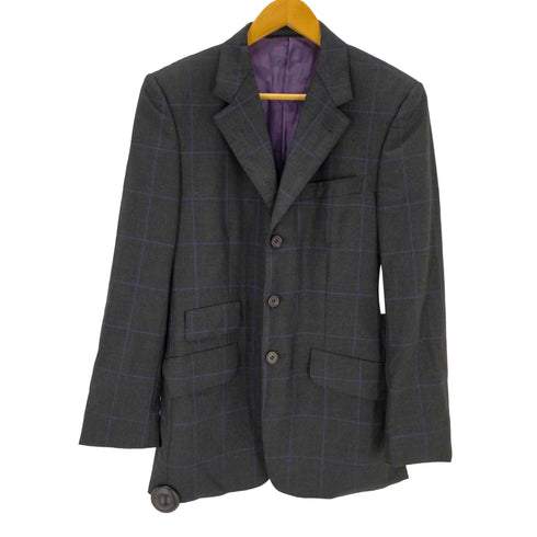ポールスミス Paul Smith 日本製 裏地ドット ウールチェックテーラードジャケット メンズ import:M