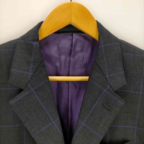 ポールスミス Paul Smith 日本製 裏地ドット ウールチェックテーラードジャケット メンズ import:M