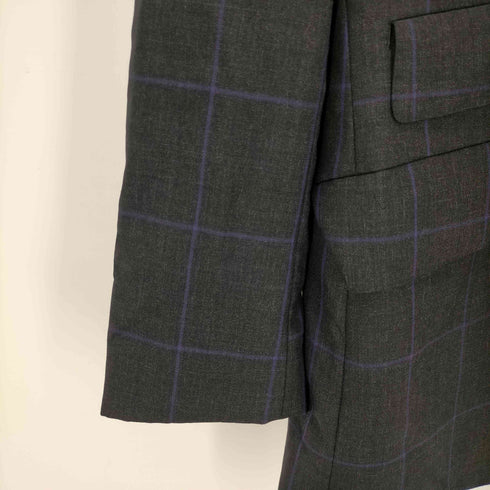 ポールスミス Paul Smith 日本製 裏地ドット ウールチェックテーラードジャケット メンズ import:M